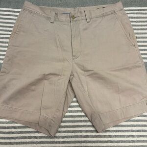 Polo‎ by Ralph Lauren Classic Fit 9” Tan Flat Front Shorts Size 32